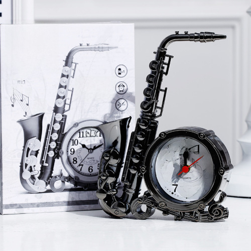 Saxophone Alarm Clock Creative Home Student Dorm Desk Clock Ornament Table Clock Floor Clock Factory Wholesale Supply