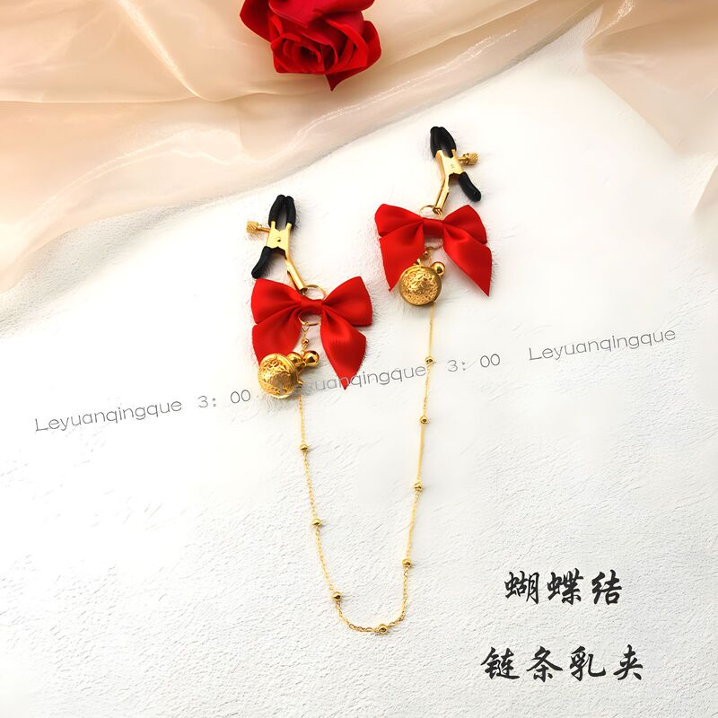 Direct sales from the manufacturer: erotic products, nipple clamps, SM female submissive training, bowknot bead chain nipple clamps, couple's flirtation products, drop shipping