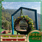 仿真花环藤条装饰樱花婚庆装饰牡丹假玫瑰花排婚礼大型玉兰花拱门