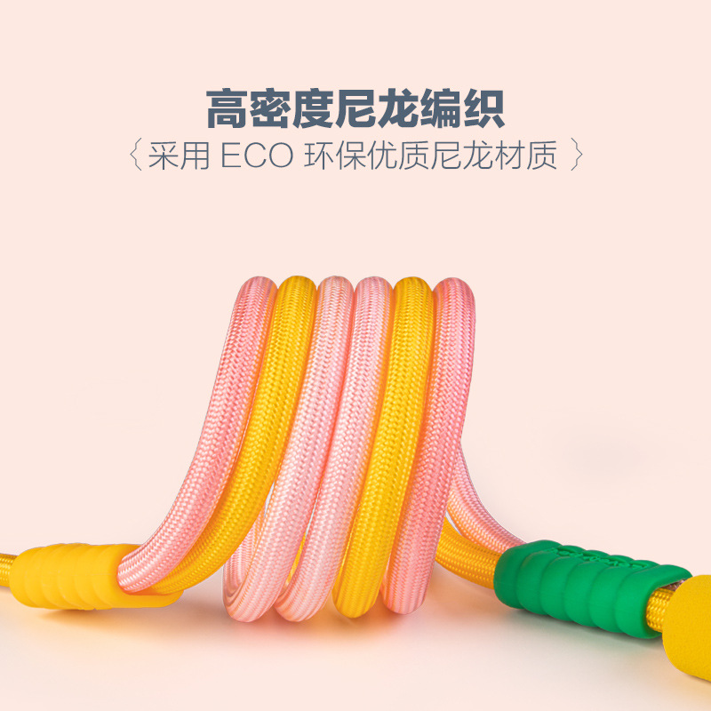 Cuerda de tracción para perros Cuerda para perros pequeños y medianos para pasear a los perros Cuerda de tracción de color del arco iris de espuma a prueba de explosiones Cuerda P multifuncional diagonal