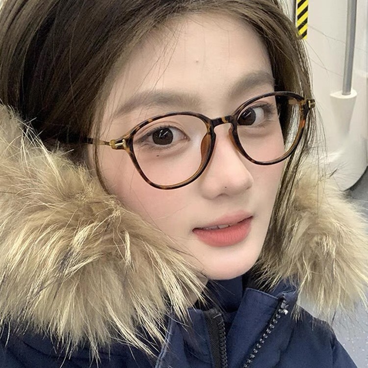韩版玳瑁色超轻眼镜框女素颜神器可配有度数近视豹纹复古潮方圆脸|undefined
