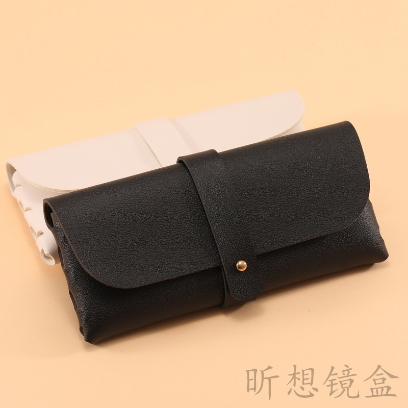 Factory Bulk Stock: Single-Staple Leather Eyeglass Case, Portable Sunglasses Case, Sunglasses Box in Stock, Can Be Printed with Logo