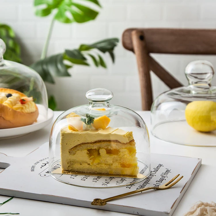 Кондитерский стеклянный купол, пищевой прозрачный колпак от пыли, диаметры 8,5–30 см