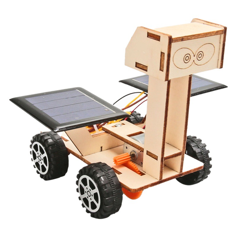La Ciencia y la tecnología de los niños DIY hecho a mano pequeño vehículo de exploración lunar solar coche de juguete experimento de ciencia física al por mayor