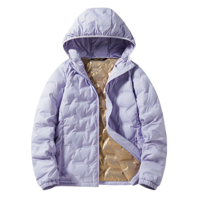 Новый зимний Повседневный удобный теплый кардиган унисекс на утином пуху, однотонный легкий пуховик с капюшоном, оптовая продажа