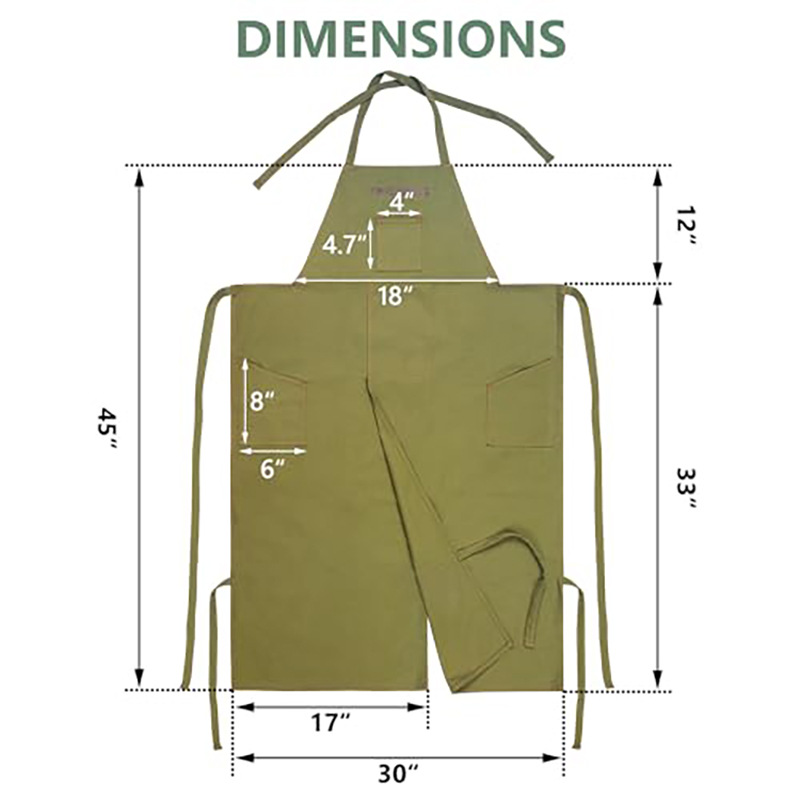 Transfronterizo Amazon lona delantal impermeable bifurcación larga cortes de piernas cortes de pelo ropa de trabajo delantal fabricantes al por mayor personalizados