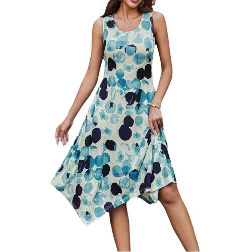 Unstructured camisole dress, women's fashion, medium-long, stylish floral maxi dress