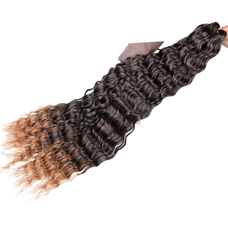 Cabello synthetic para ganchillo (30 pulgadas, 120g) – tipo onda profunda