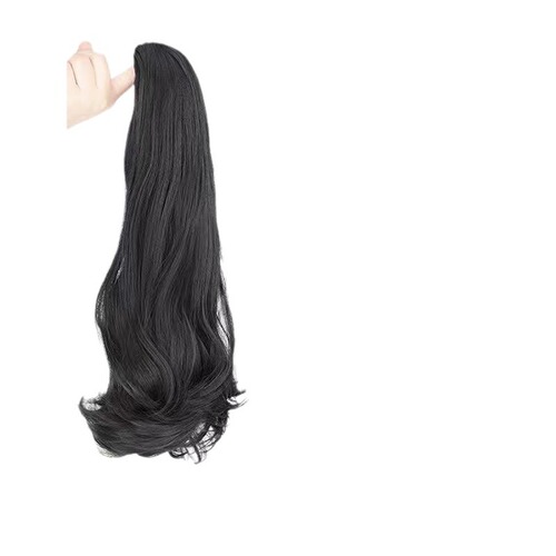 Wig ponytail female clip-style slightly curly long straight hair long hair wig piece pear high ponytail internet celebrity fake ponytail braid