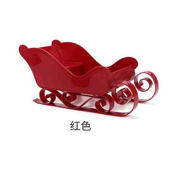 Trineo de Navidad transfronterizo decoración de trineo de plástico trineo de Navidad mini accesorios de trineo al por mayor