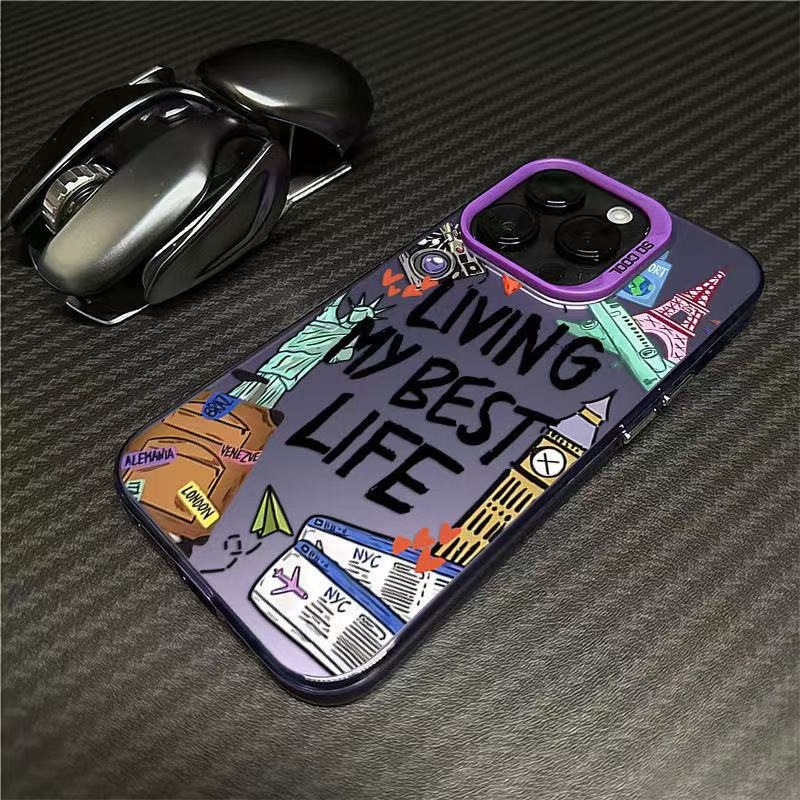 Nuevo en inglés aplicable funda para teléfono móvil iphone16 Apple 15promax/14 anti-caída 13pro12 Europa y América 11xr