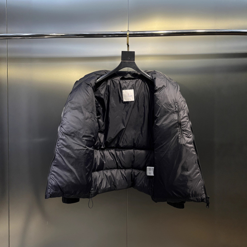 蒙家2025冬季新款大图标连帽加厚鹅绒短款男士羽绒服夹克外套.|undefined