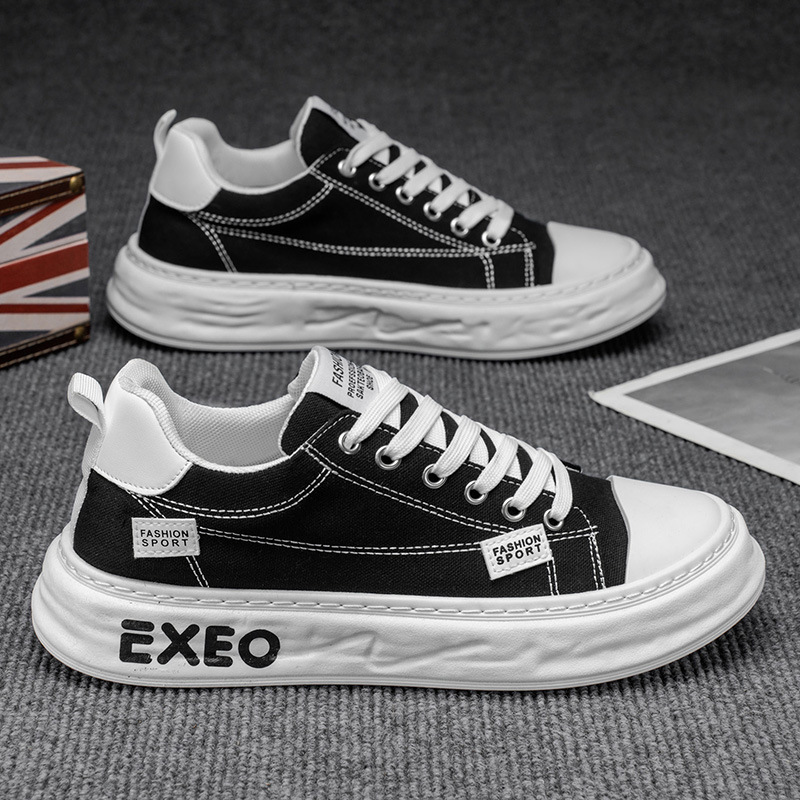 Zapatos de lona para hombres de invierno transpirables zapatos de piso casuales de altura baja tendencia de estudiantes de diseño deportivo universal zapatos de tela de nicho