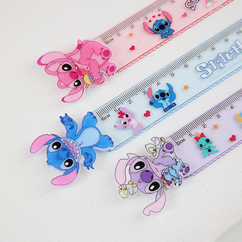 Stitzi regla recta para estudiantes de primaria regla de descompresión medición de examen regla de 15cm papelería de aprendizaje