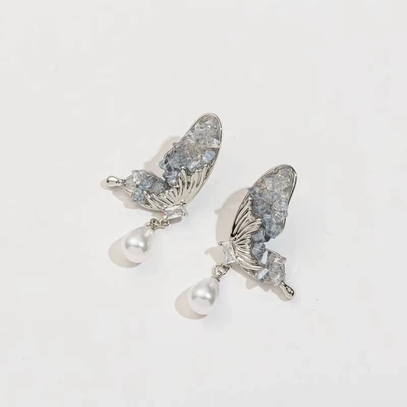 Серебряная игла, модные универсальные серьги из жемчуга, серебро 925 пробы, легкий люксовый стиль, качественный стиль, французский стиль