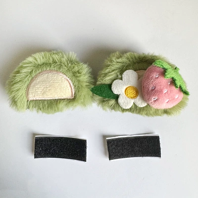Motosiklet dəbilqələri – Bear Ears Electric Vehicle Accessories - strawberry-bear-green-with-strawberries