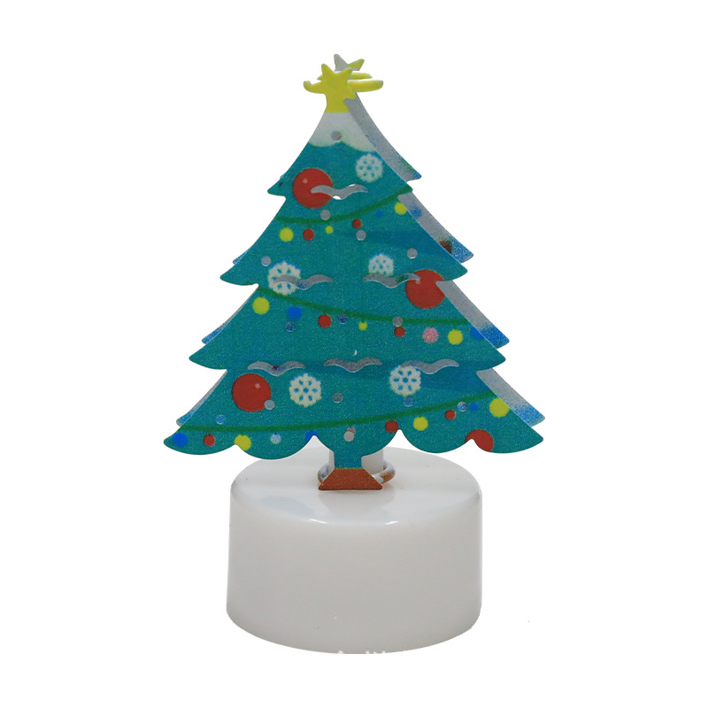 Nuevas velas electrónicas transfronterizas árbol de Navidad Papá Noel lámpara muñeco de nieve velas creativas decoración de luces nocturnas image 6