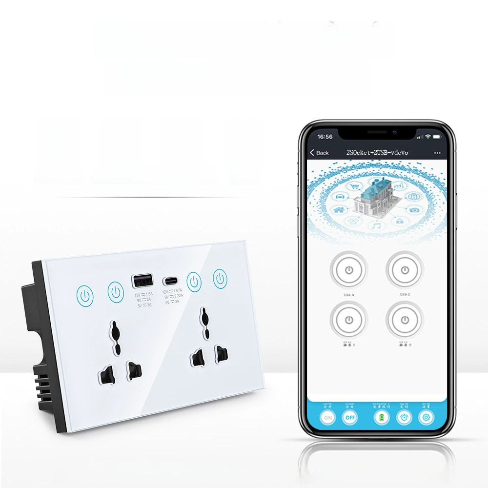 146/147 WiFi smart wall socket voice control, APP control single head 10A/13A