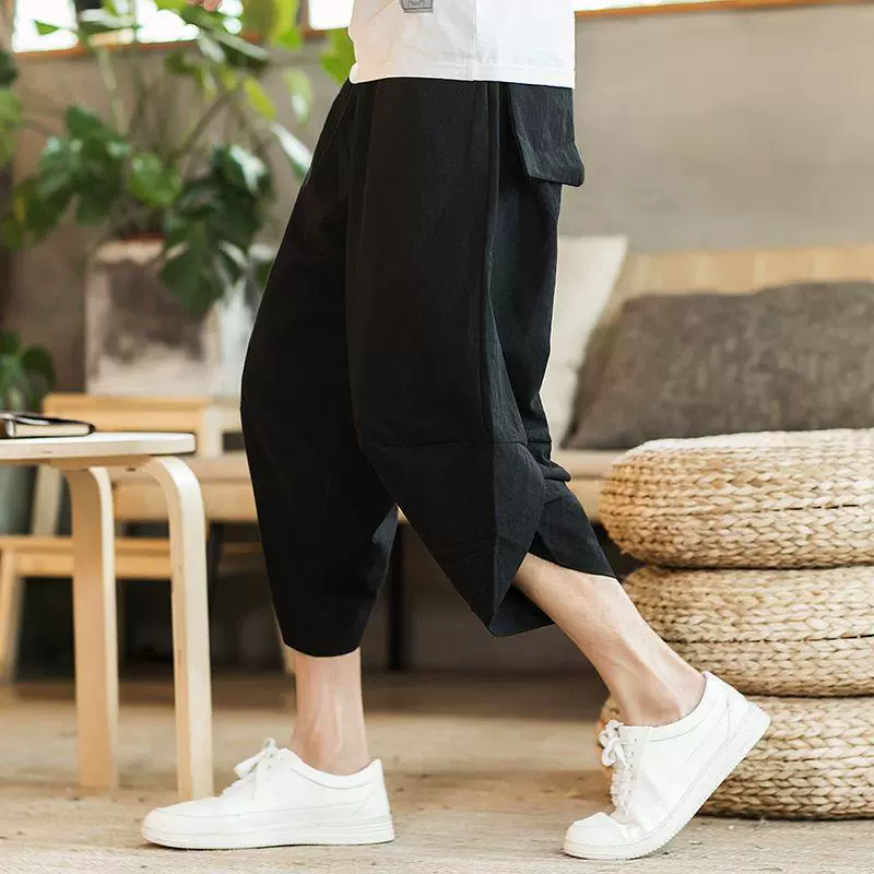 Trousers, shorts, oversize, plus size, Chinese style