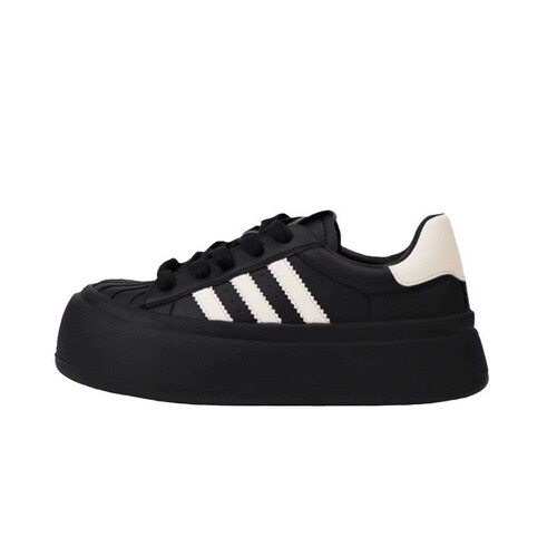 Shell head skate shoes, women's lace thick sole black and white panda new spring and autumn big-head casual doll shoes, 2026 high-face value
