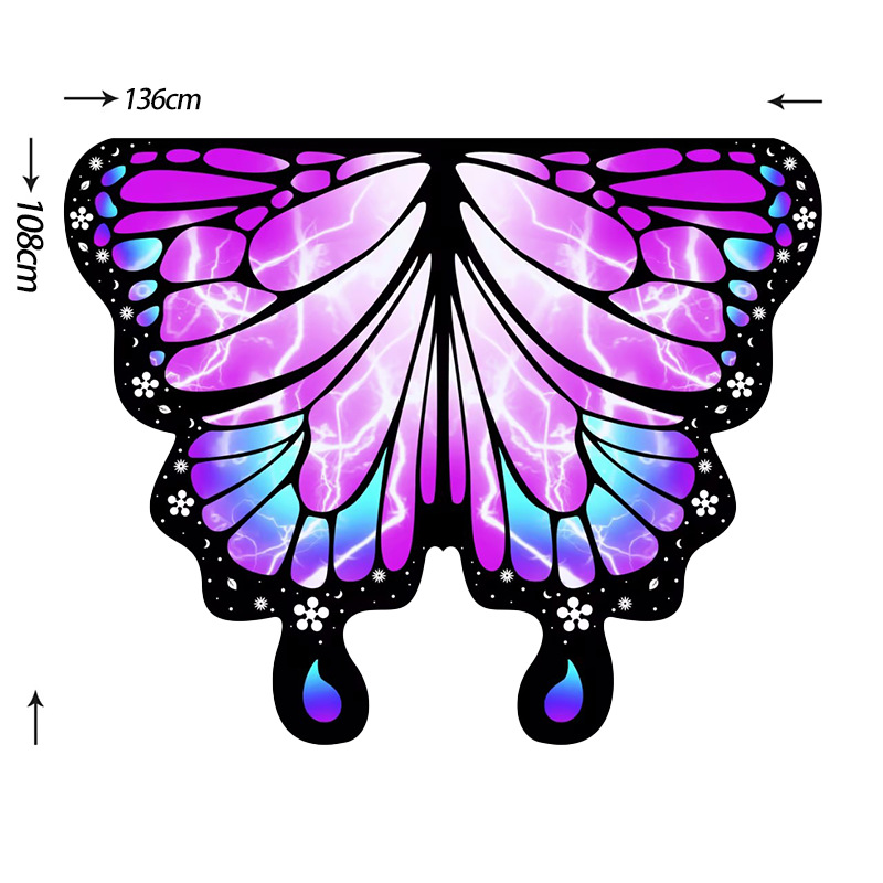Europa y Estados Unidos transfronterizos nuevos capas de mariposa Halloween Zhejiang disfraces de baile del vientre cambiantes de color capas de espectáculo de escenario capas