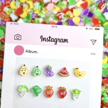 网红爆款水果蔬菜卡通美甲饰品可爱立体穿戴甲配饰草莓西瓜小配件