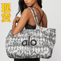 Alo cross-border yoga one-shoulder canvas bag women's large capacity tote bag shopping bag sports and leisure trendy gym bag