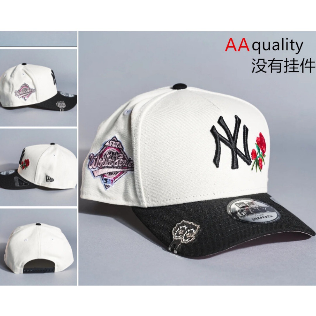 Comercio exterior transfronterizo al por mayor 2026 AA gorra de boca de pato bordado tridimensional ajustable gorra de hip-hop Yankees Dodgers