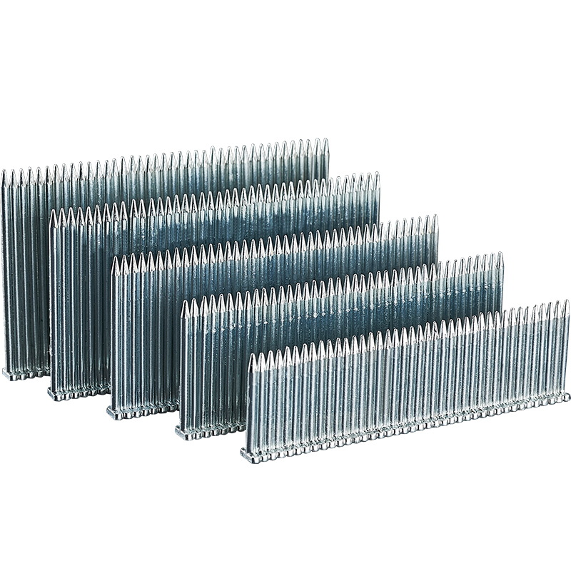 Fila de acero de uñas Pistola neumática de uñas cemento de uñas de acero ST25 32 38 45 50 aire fila de uñas de acero decoración de uñas