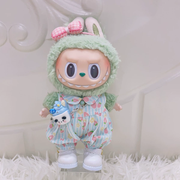 Strawberry, overall, trousers, headband with bow for ice cream