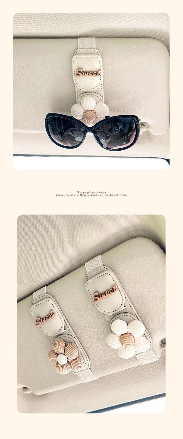 Car Sun Visor Glasses Clip, Card and Receipt Storage Clip, Dual-Use Sunglasses Holder, Car-Mounted Glasses Case Rack