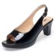 Foreign Trade Women's Shoes Thick Heel Round Head Buckle Rear Empty Shoes Summer New Elegant Lady Elegant High Heel Fish-toe Sandals