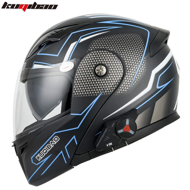 무광택 블랙 카본 파이버 블루 플라워 (Y70 블루투스 부착)