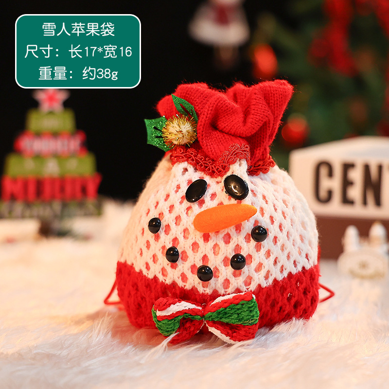 クリスマス装飾品麻布愛リンゴ袋創意公仔キャンディー袋子供プレゼント袋卸売り|undefined