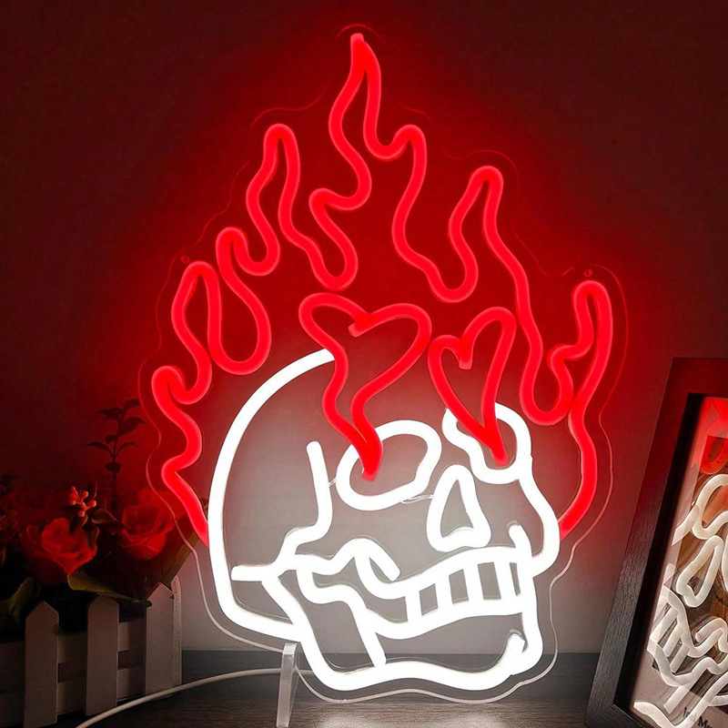 Transfronterizos venta caliente lámpara LED luminosa de neón acrílico lámpara USB patrón de cartel interior lámpara de decoración de fiesta