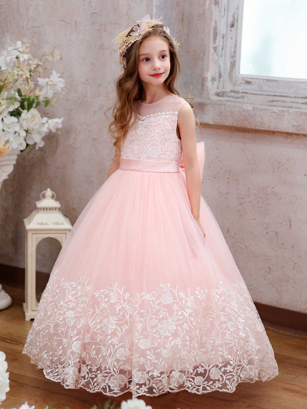 Prinzessinnenkleid Für Mädchen Aus Spitze Und Tüll Für Festtage_voghion.com