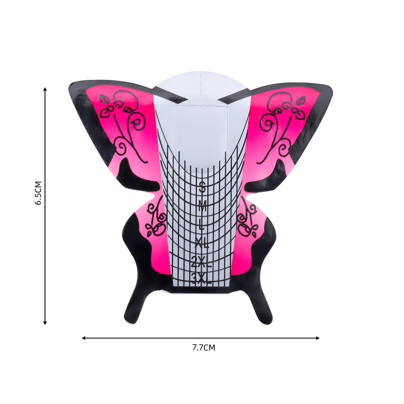 Soporte de papel de mariposa titular directa de fábrica de papel de extensión de Arte de uñas 100/500 piezas titular de papel de fototerapia creativa de Arte de uñas