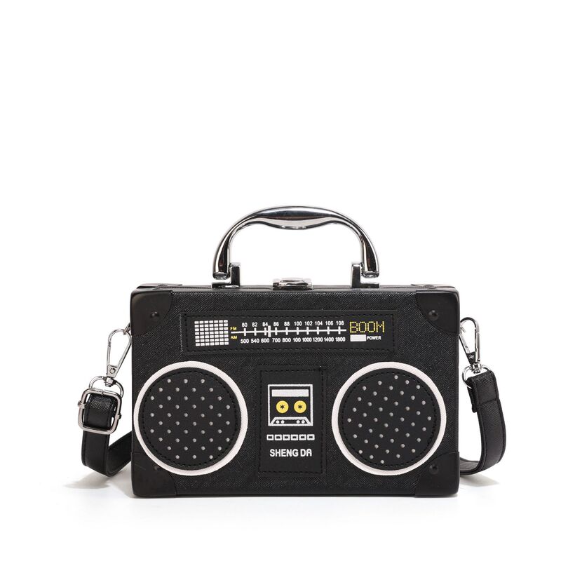 Korean New Style Crossbody Bag, Personalized Radio Small Box Bag, Shoulder Bag, Korean Style Recorder Box Bag, Women's Bag Korean New Style Crossbody Bag, Personalized Radio Small Box Bag, Shoulder Bag, Korean Style Recorder Box Bag, Women's Bag