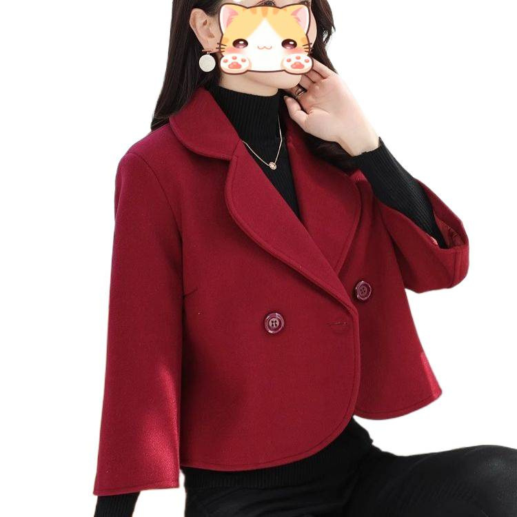 新款小西装短款外套女洋气2025春秋季韩版百搭小个子显瘦毛呢上衣|undefined
