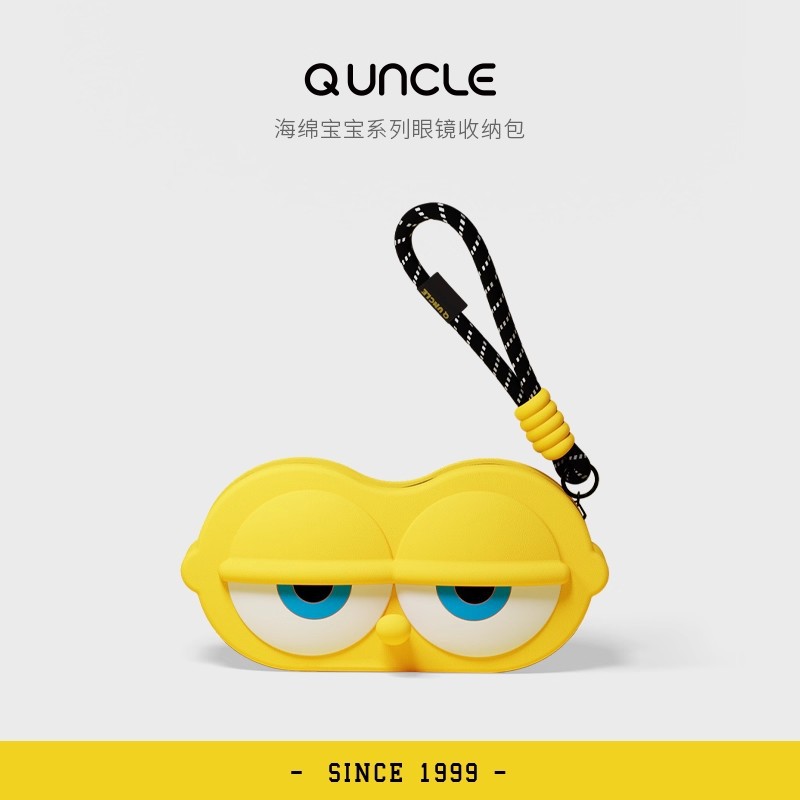 Q 버전 삼촌 스폰지밥 큰 눈 유행 키 동전 이어폰 안경 보관 가방 배낭 펜던트 선글라스
