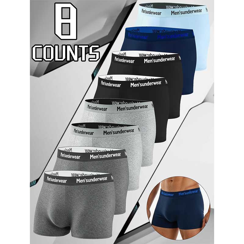 (8-pack) Cross-border foreign trade platform European and American size men's sports breathable boxer briefs from the source factory