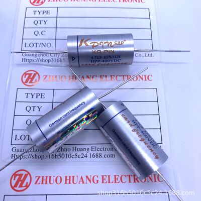 4.7UF400VDC 18*36MM KP матовый серебристый профессиональный кроссоверный конденсатор для динамиков