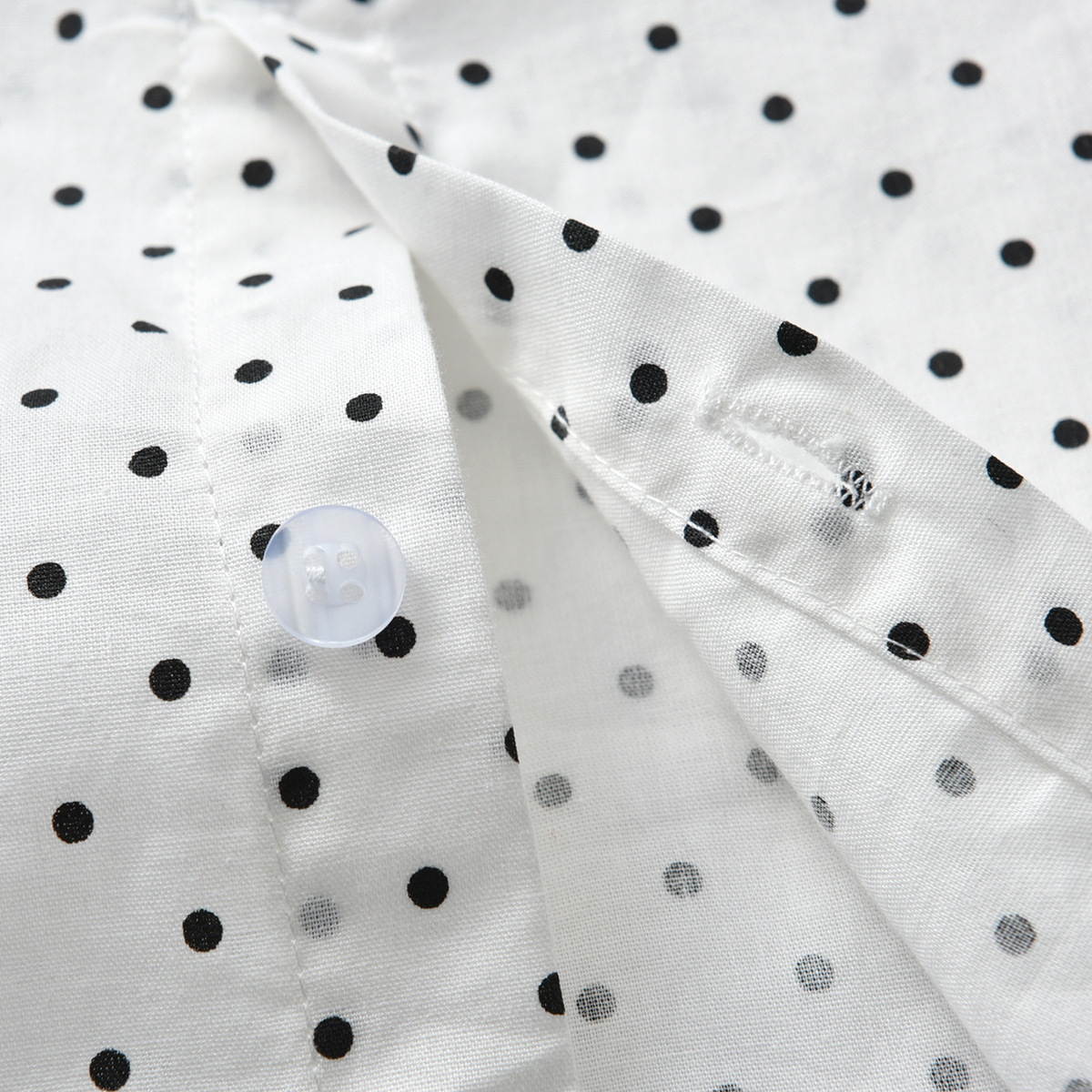 Casual Round Dots Cotton T-shirts & Shirts display picture 4