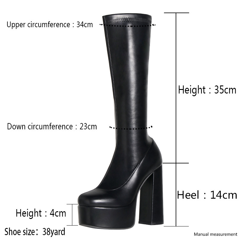 New sexy high water platform long elastic boots high heels fashion boots_voghion.com