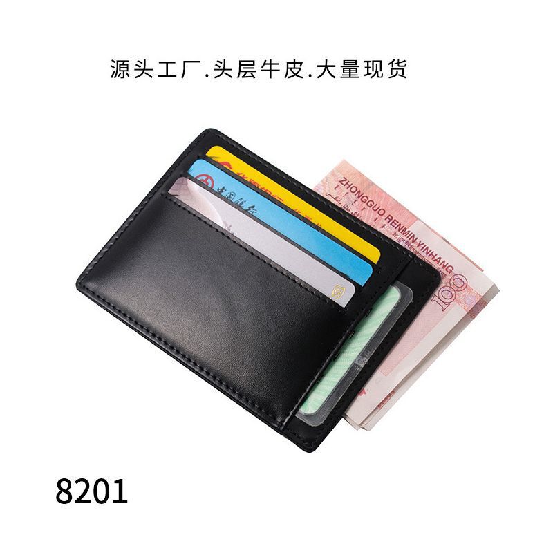 Cross-Border High-End Men's Genuine Leather Wallet Short Wallet Men's Portable Card Holder Two-In-One Wholesale Id