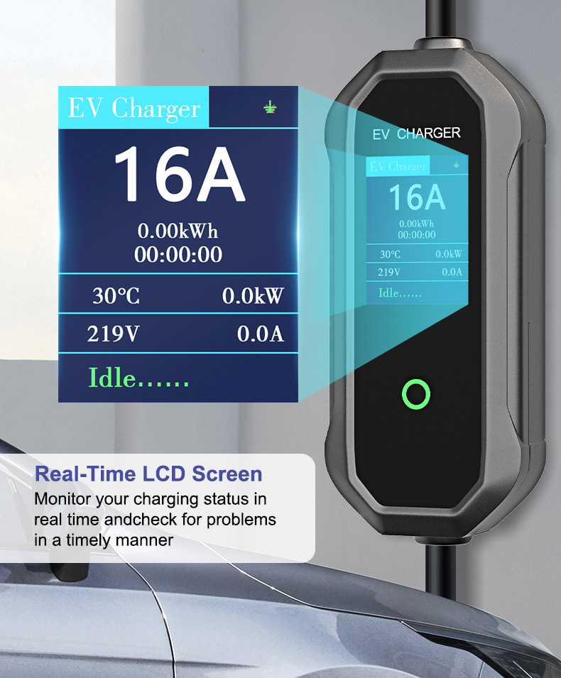 Type2 Charging Station 3.5Kw European Standard Tesla Aito New Energy Vehicle Fast Charging Portable Charging Gun