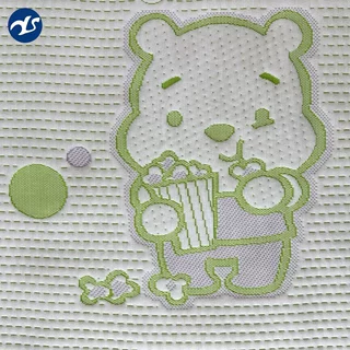 工厂定制儿童款卡通熊床垫面料枕套面料可批发定制花型颜色