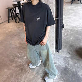 天花板版本现货高品质BL家新款钥匙徽章短袖T恤宽松版型男女同款T