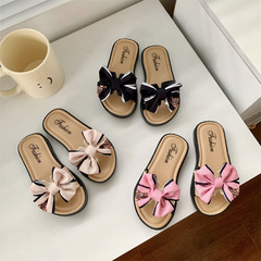 Summer Bear Bow Girls' Slippers Indoor and Outdoor Home Children's Slippers Soft Sole Comfortable Cute Girls' Sandals