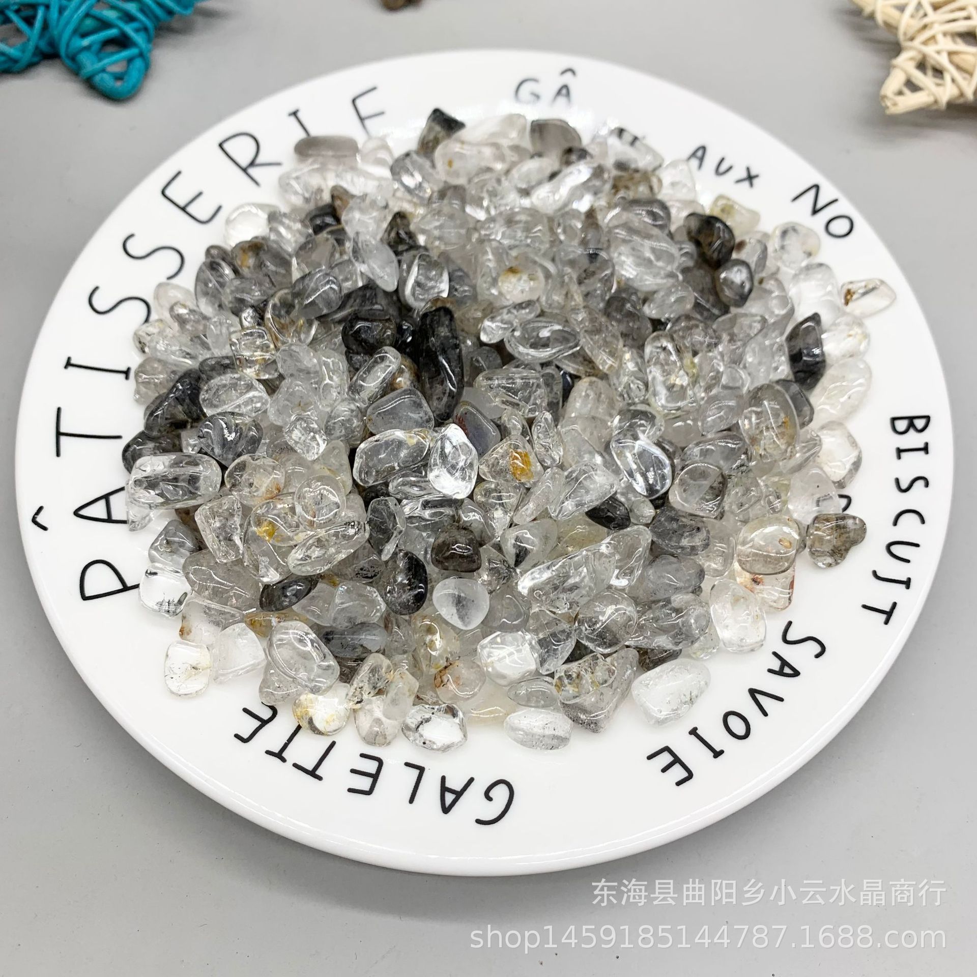 批发不规则天然闪灵钻水晶碎石居家办公鱼缸装饰半成品饰品摆件